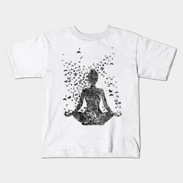 Mind and psychology, Rorschach, yoga Kids T-Shirt by RosaliArt